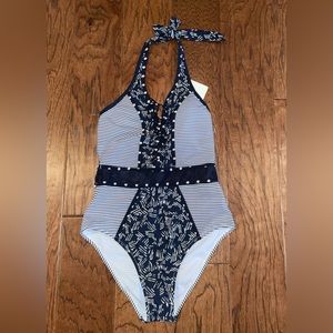 NWT Kuleana One-Piece Swim Suit Navy Blue size XS